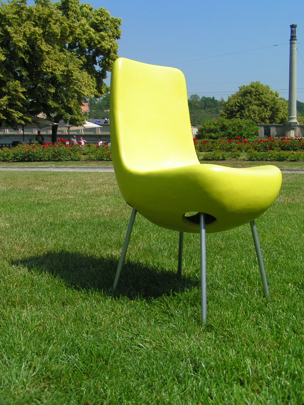 the chair is inspired with the new architectural design of National library in Prague